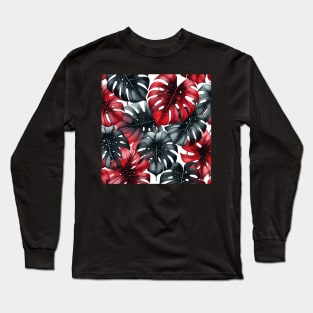 Monstera Tropical Leaves Long Sleeve T-Shirt